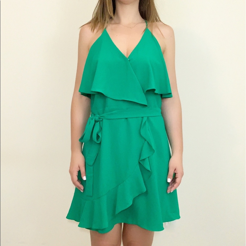 Ruffled Wrap Dress PLUS SIZE